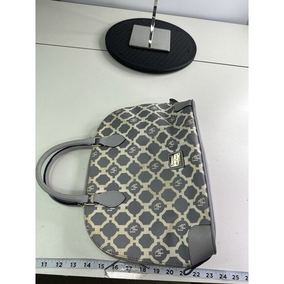 Dooney & Bourke Sanibel Gray Lattice Design Satchel Bag - Picture 12 of 12